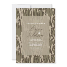 Boda con tema de caza de camuflaje de tierras baja