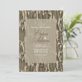 Invitación Boda con tema de caza de camuflaje de tierras baja