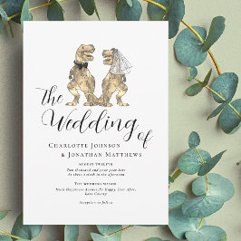 Invitación Boda con tema de dinosaurios