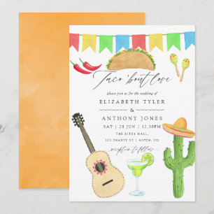 Invitación Boda con tema de Taco Fiesta Mexicana