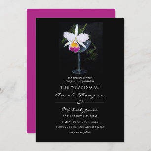 Invitación Boda Con Tema Orquídea