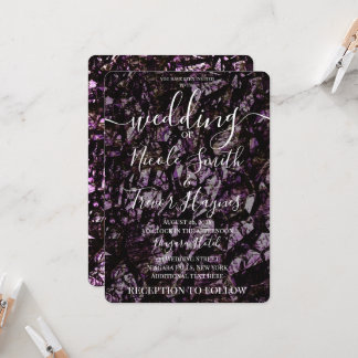 Invitación Boda con textura grunge rocosa