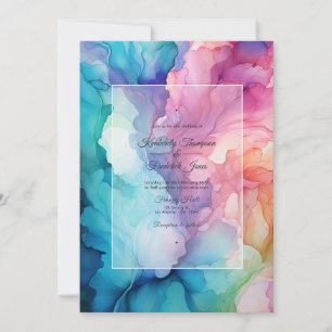 Invitación Boda con tinta alcohólica Fiesta Mexicana