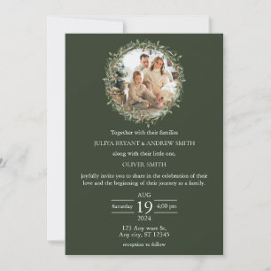 Invitación Boda con un niño boda de diciembre