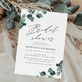 Invitación Boda con Verde de Eucalipto Moderno