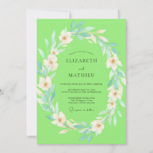 Invitación Boda con Vid de Cuña Blanca Chartreuse