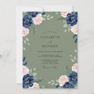 Invitación Boda con Vid de Salvia Marina