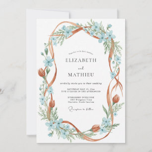Invitación Boda con Vid de Terracota y Vincapervinca