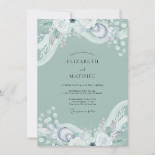 Invitación Boda con Vid Ethereal Seafoam