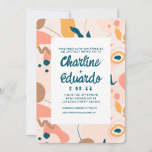 Boda contemporánea colorida Pastel moderno