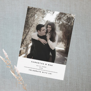 Invitación Boda contemporánea moderna de pareja simple