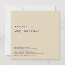 Boda contemporáneo azul de la Marina Beige Moderna