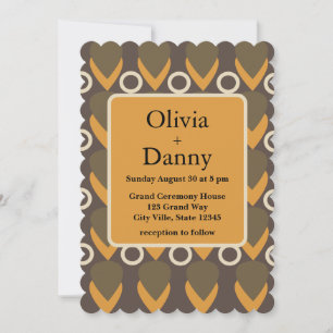Invitación Boda contemporáneo moderno de mediados de siglo