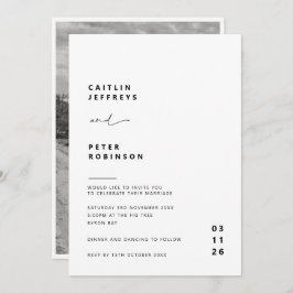 Invitación Boda contemporáneo sencillo y moderno