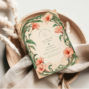 Invitación Boda Coral Bloom