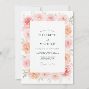 Invitación Boda Coral Petal