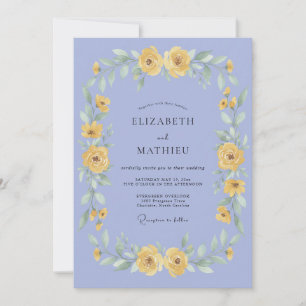Invitación Boda Corona Amarilla de Vinca de Prado