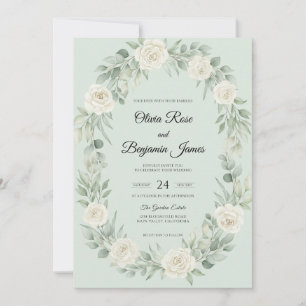 Invitación Boda Corona Blanca Menta
