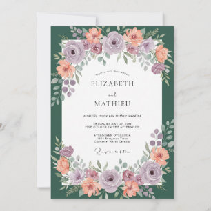 Invitación Boda Corona de Albaricoque Malva