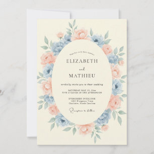 Invitación Boda Corona de Albaricoque y Aciano
