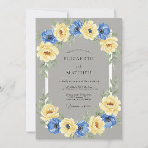 Invitación Boda Corona de Anémona Amarilla