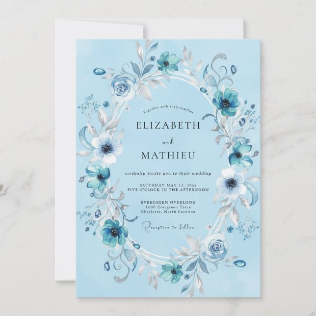 Invitación Boda Corona de Azure (Anverso)