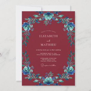 Invitación Boda Corona de Azure Marrón Suave