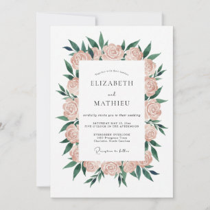 Invitación Boda Corona de Bosque de Melocotón