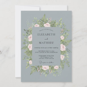 Invitación Boda Corona de Ceniza de Acero