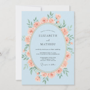 Invitación Boda Corona de Coral del Cielo