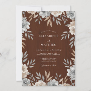 Invitación Boda Corona de Crema de Chocolate