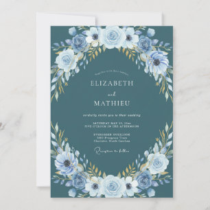 Invitación Boda Corona de Hielo de Acero