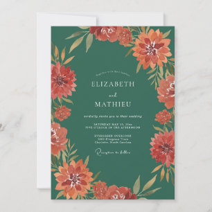 Invitación Boda Corona de Jade Terracota