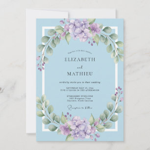 Invitación Boda Corona de Lila Azure