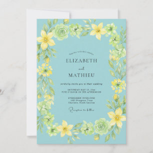 Invitación Boda Corona de Limón Aqua