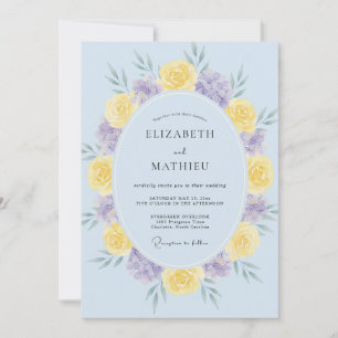 Invitación Boda Corona de Mantequilla Púrpura