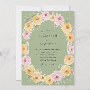 Invitación Boda Corona de Mantequilla Rosa