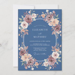 Invitación Boda Corona de Mauve Pizarra