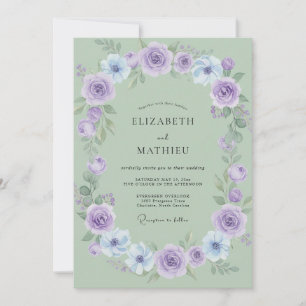 Invitación Boda Corona de Menta Amatista