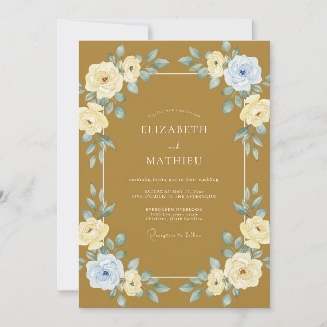 Invitación Boda Corona de Miel (Anverso)
