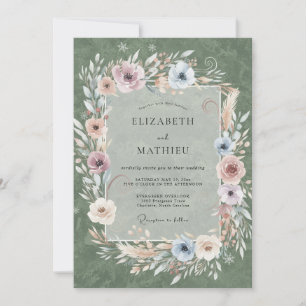 Invitación Boda Corona de Musgo Malva