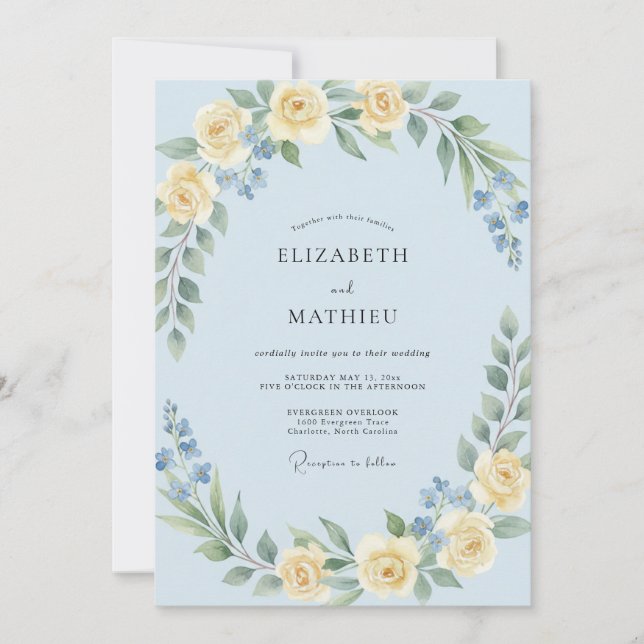 Invitación Boda Corona de Oro del Cielo (Anverso)