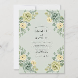 Invitación Boda Corona de Oro Salvia