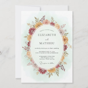 Invitación Boda Corona de Óxido de Herrumbre