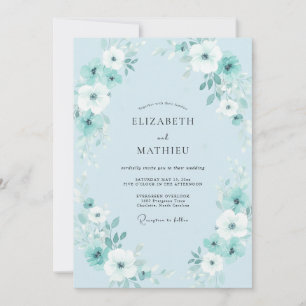 Invitación Boda Corona de Pétalos del Cielo
