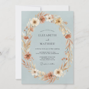 Invitación Boda Corona de Pizarra de Arcilla