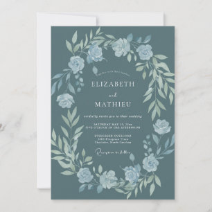 Invitación Boda Corona de Plata Pizarra