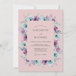 Invitación Boda Corona de Turquesa Amatista