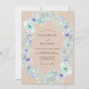 Invitación Boda Corona de Vinca de Champán