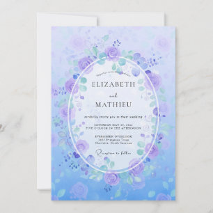 Invitación Boda Corona de Violeta Botánica